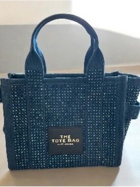 Marc Jacobs “Crystal Denim Small/Mini Tote Bag” —